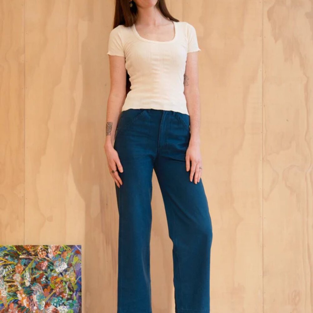 NWOT Mollusk Painter Pants Blue Size Small